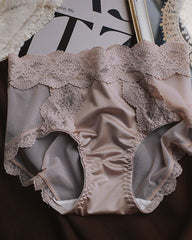 Women's Plus Size Underwear, Ladies Sexy Lace High Waisted Panties, Soft Full Breathable Briefs