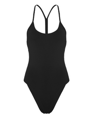 Crisscross Thin Strap Open Back Bodysuit