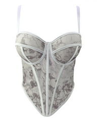 Sexy Mesh Suspender Corset