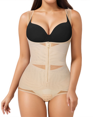 Mesh Panel Tummy Control Butt Lifting Shapewear Bodysuit