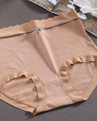 Mulberry Silk Antibacterial Crotch High Waist Seamless Tummy Control Underwear
