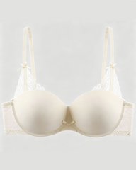 Lace Bow Padded Push-Up Underwire Bra