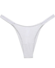 Female Glossy Dazzing Stripe T-back Underwears