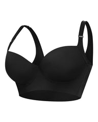 Women Deep Cup Bra Hide Back Fat Bra with Shapewear Incorporated Full-Back Coverage Push Up Sports Bras