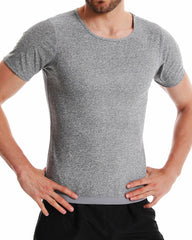 Men's Sweat Vest Fitness Sports T-Shirt Compression Short Sleeve