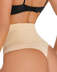 High Waist Seamless Single Breasted Shaping Thong