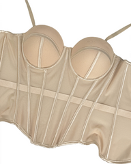 Sexy Mesh Suspender Corset
