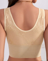 Lace Front Closure Tummy Control Lift Bra