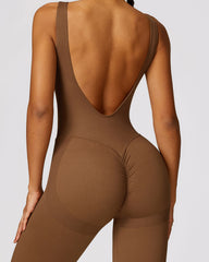 Hollow Back Hip Lift One-Piece Yoga Jumpsuit