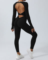 Quick-Drying, Backless One-Piece Yoga Suit
