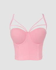 Spaghetti Strap Underwire Shaping Bra With Beautiful Back