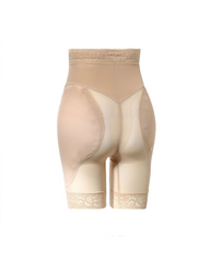 High-Waisted Button-Front Mesh Shaping Panties For Hip And Buttock Enhancement And Tummy Control