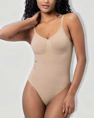 Low Back Thong Shapewear Bodysuit With Adjustable Straps