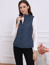 Stand Collar Lightweight Gilet Quilted Zipper Vest