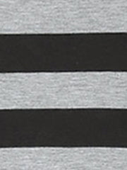 Striped 3/4 Sleeve Round Neck Casual T-Shirt