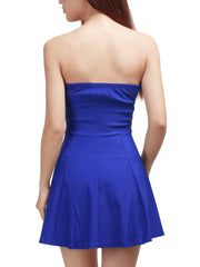Zip Up Sexy Strapless Party Club Mini Bodycon Dress
