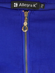 Zip Up Sexy Strapless Party Club Mini Bodycon Dress