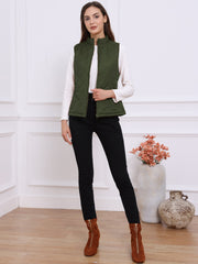 Stand Collar Lightweight Gilet Quilted Zipper Vest
