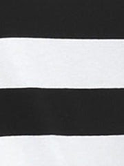 Striped 3/4 Sleeve Casual Basic Boat Neck T-shirt