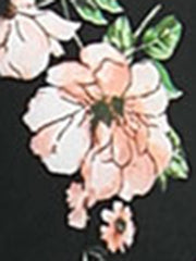 Open Front Notch Lapel Floral Business Casual Suit Blazer