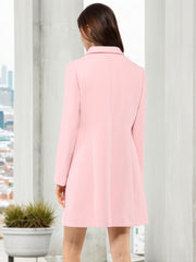 Notched Lapel Single Breasted Outwear Winter Pea Coat