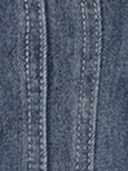 Flap Pocket Washed Buttoned Denim Jacket Vest