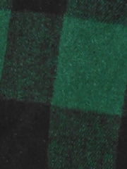 Buffalo Checks Double Breasted Notched Lapel Plaid Trench Pea Coat