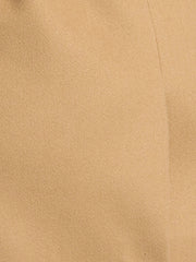 Notch Lapel Double Breasted Belted Mid Long Outwear Winter Coat