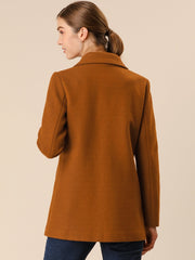 Long Sleeve Double Breasted Button Winter Outerwear Pea Coat