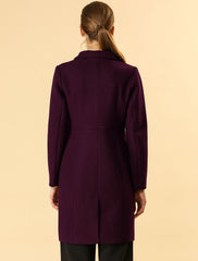 Notched Lapel Double Breasted Outwear Winter Long Coat
