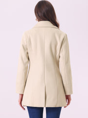 Elegant Notched Shawl Collar Single Breasted Winter Long Coat