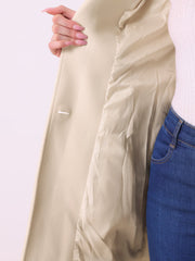 Elegant Notched Shawl Collar Single Breasted Winter Long Coat