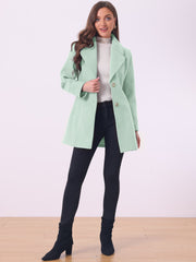 Elegant Notched Shawl Collar Single Breasted Winter Long Coat
