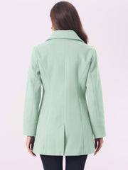 Elegant Notched Shawl Collar Single Breasted Winter Long Coat