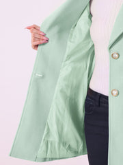 Elegant Notched Shawl Collar Single Breasted Winter Long Coat