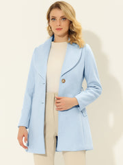 Shawl Collar Single Breasted Winter Long Belted Coat