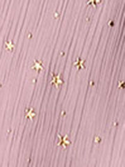 Choker V Neck Flared Gilding Metallic Shiny Star A-Line Dress