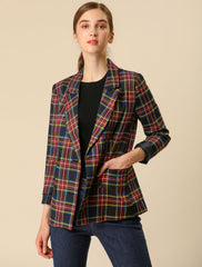 Notched Lapel Double Breasted Work Formal Blazer