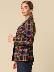 Notched Lapel Double Breasted Work Formal Blazer