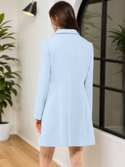 Notched Lapel Single Breasted Outwear Winter Pea Coat