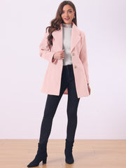 Elegant Notched Shawl Collar Single Breasted Winter Long Coat