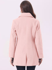 Elegant Notched Shawl Collar Single Breasted Winter Long Coat