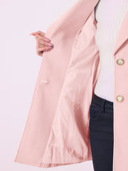 Elegant Notched Shawl Collar Single Breasted Winter Long Coat