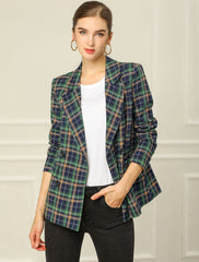 Notched Lapel Double Breasted Work Formal Blazer