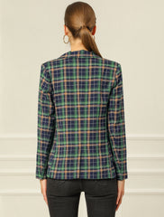 Notched Lapel Double Breasted Work Formal Blazer
