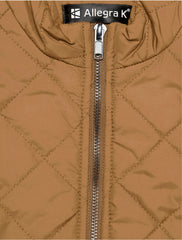 Stand Collar Lightweight Gilet Quilted Zipper Vest