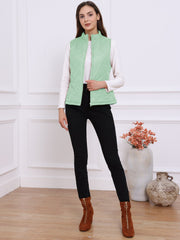 Stand Collar Lightweight Gilet Quilted Zipper Vest