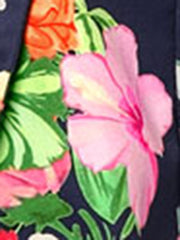 Open Front Notch Lapel Floral Business Casual Suit Blazer