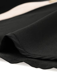 Contrast Collar Shirt Chiffon Long Sleeve Work Office Blouse
