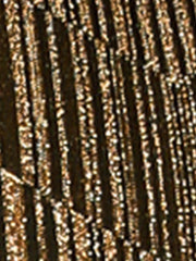 Party Glitter 3/4 Sleeve Shiny Striped Metallic Tops